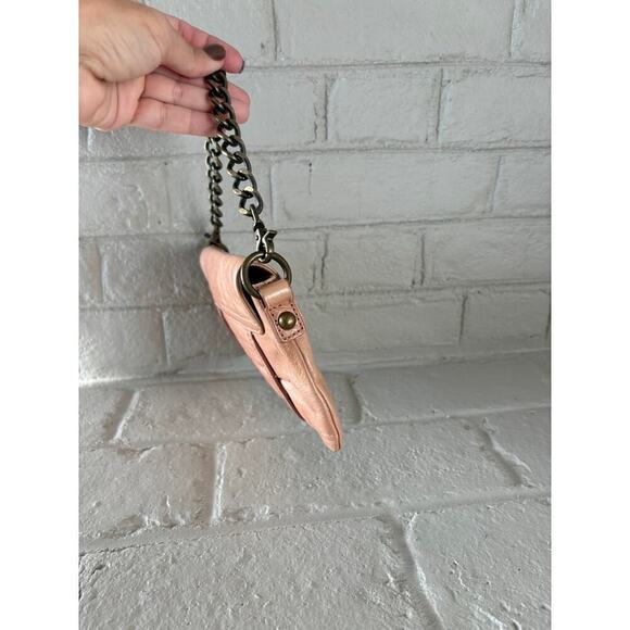 Hobo International Leather Clutch /wallet Hand Bag Coral Pink 9” X 5” - Picture 3 of 9